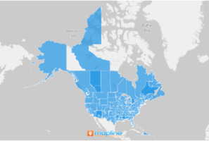 Map of US Area Codes