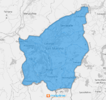 Map of San Marino municipalities