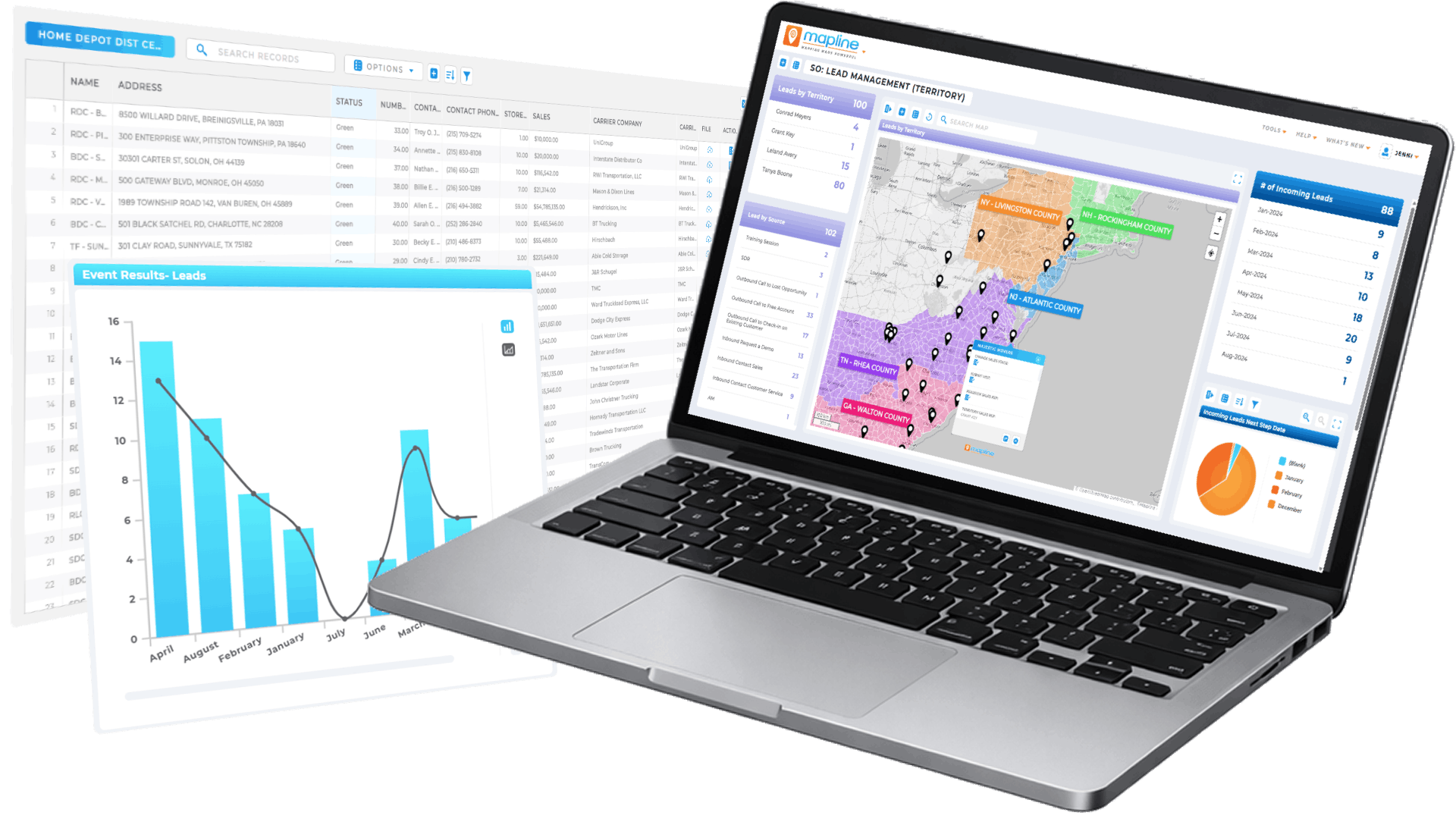 Easily create territories and analyze location relationships in Mapline