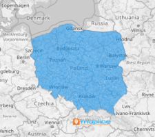 Map of Poland counties