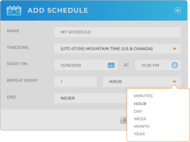 Configure schedule automations in Mapline