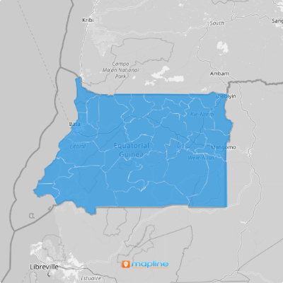 Map of Equatorial Guinea municipalities
