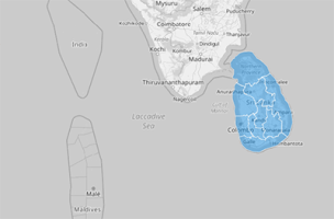 Map of Sri Lanka provinces