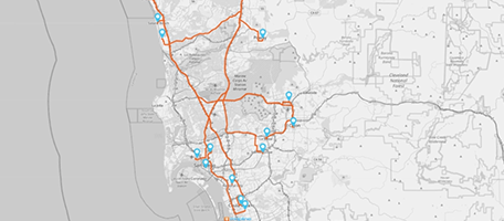 Calculate distance and drive time in seconds with Mapline
