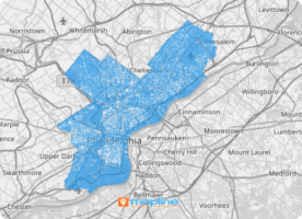 Map of Philadelphia Ward Divisions