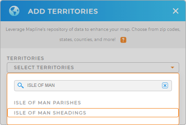 Add Isle of Man Sheadings to your map in Mapline