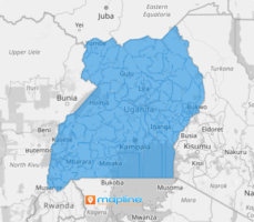 Map of Uganda Districts