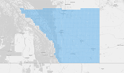 Map of Canada Townships- Alberta