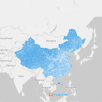 Map of China counties