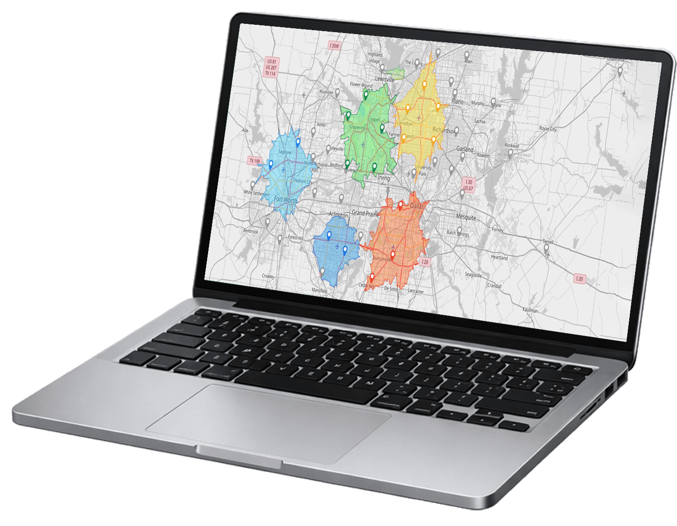 create drive time polygons around pins