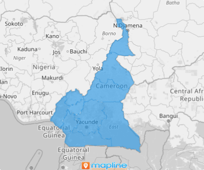 Map of Cameroon Regions