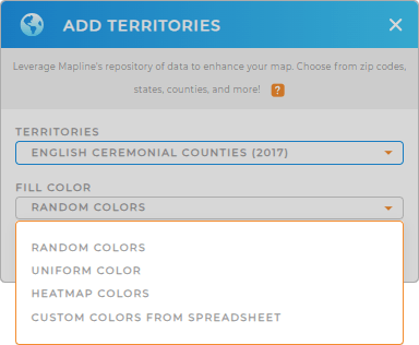 Color Styles for English Ceremonial Counties