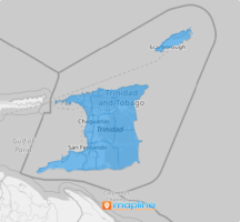 Map of Trinidad and Tobago Municipalities and Regions