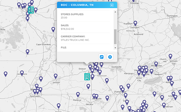 Instantly visualize your customers on a marketing map