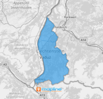 Map of Liechtenstein Districts