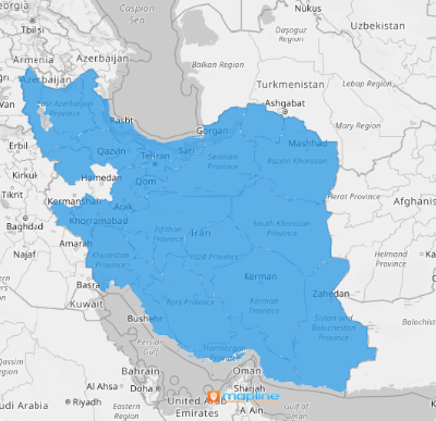 Map of Iran provinces