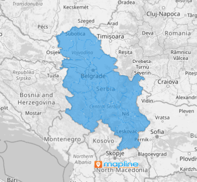 Map of Senegal departments