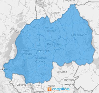 Map of Rwanda districts