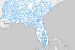 Map of U.S. block groups