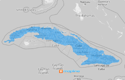 Map of Cuba Municipalities