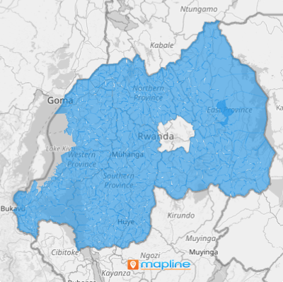 Map of Rwanda Sectors