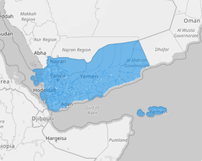 Map of Yemen Districts