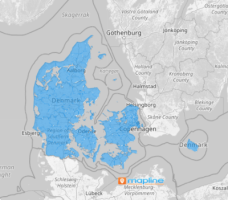 Map of Denmark Municipalities