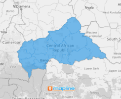 Map of Central African Republic Prefectures