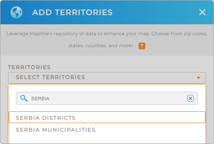 Add Senegal departments to your map in Mapline