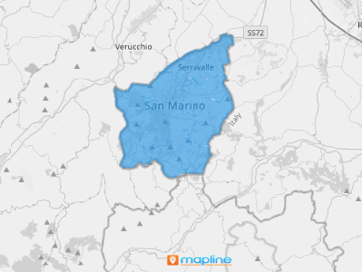 Map of San Marino municipalities