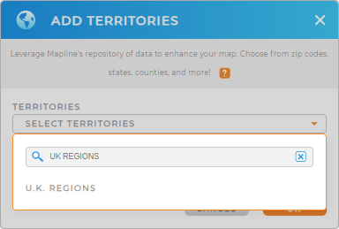 Adding U.K. Regions territory