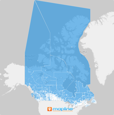 Map of Canada Census Subdivisions