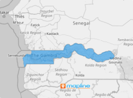 Map of The Gambia Local Government Areas