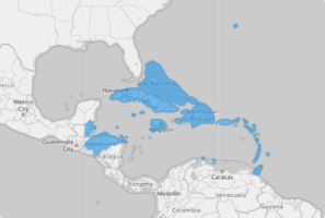 Map of Caribbean Countries