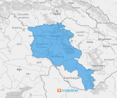 Map of Armenia Provinces