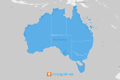 Map of Australia States and Territories