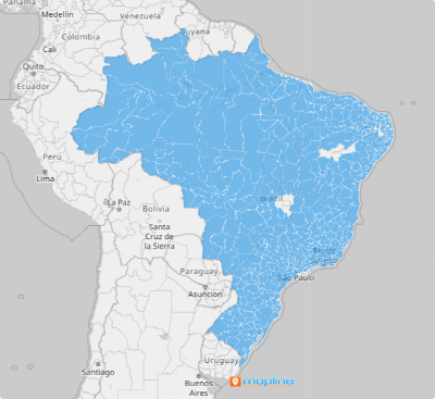 Map of Brazil Meso Regions