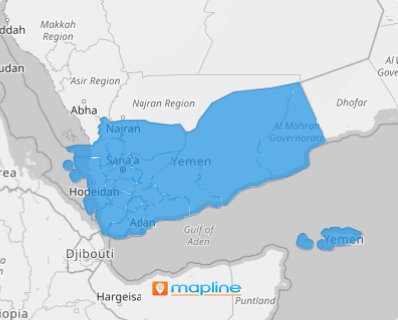 Map of Yemen Governorates