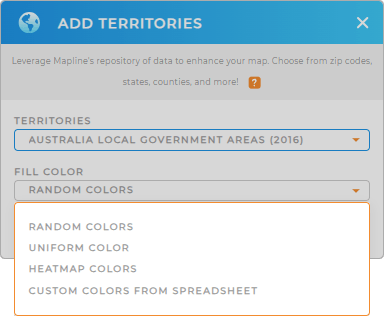 Color-code your Australia Local Government Areas territory map in seconds