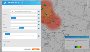 Adapt your marketing messages and strategies to local weather conditions or events