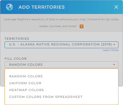 Color-code your Alaska Native Regional Corporation territory map in seconds