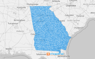 Map of U.S. county subdivisions