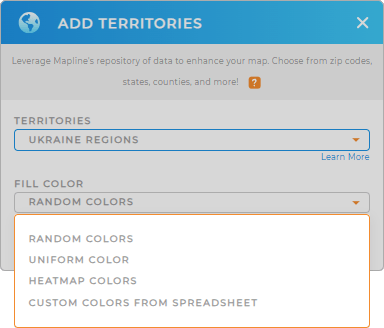 Color-code your Ukraine Regions territory map in seconds