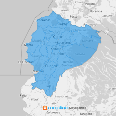 Map of Ecuador Provinces