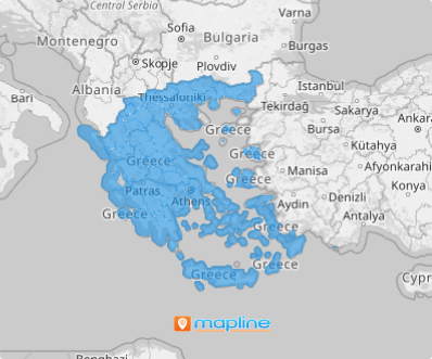 Map of Greece Regional Units