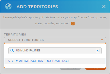 Adding US Municipalities in New Jersey