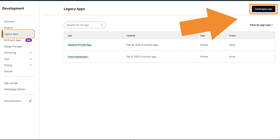 Create a legacy app to connect Hubspot with Mapline