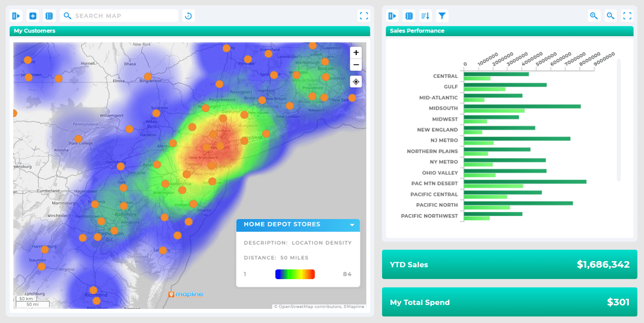 Easily create map territories that match your business needs