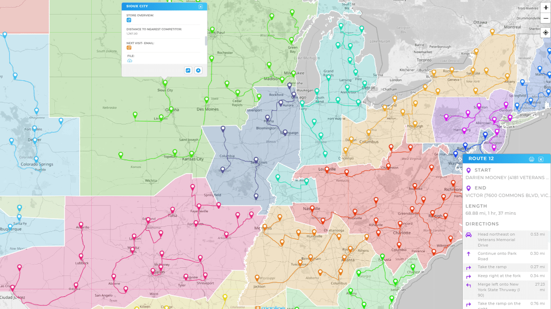 example route map