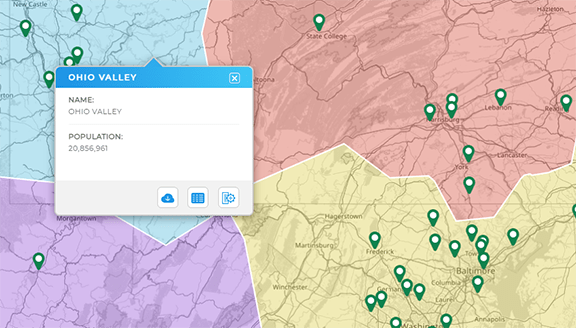 eexample overlay map